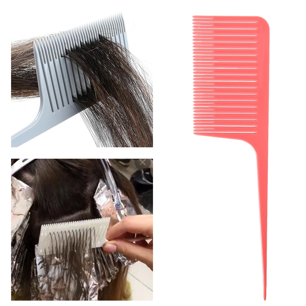 Professionele Benadrukken Verijdelen Haar Kam Salon Tool Plastic One-Way Weave Haarverf Kam Sectioning Hoogtepunt Kam