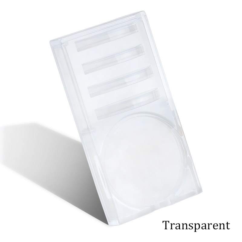 1Pcs 2in1 Valse Wimpers Stand Pad Lijm Pallet Lash Holder Pad Individuele Acryl Wimper Extension Essentiële Tool: Transparent