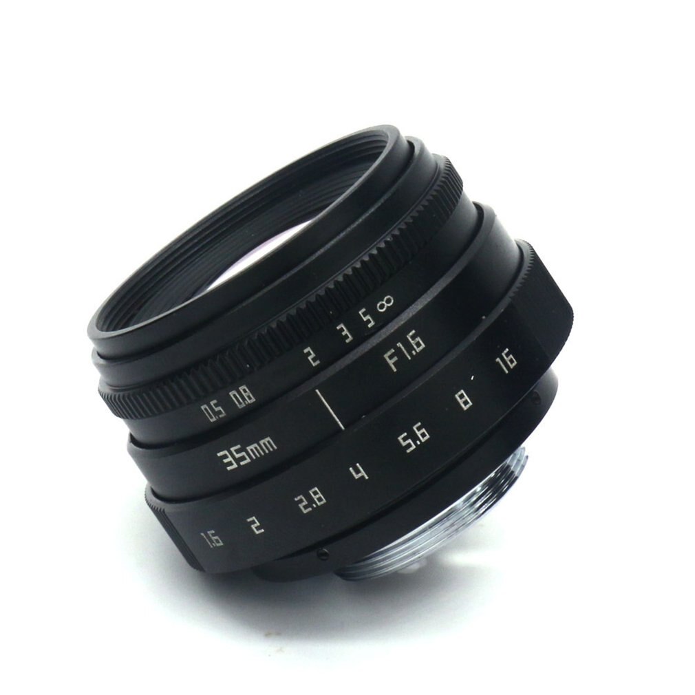 Mini 35mm F1.6 APS-C lente de TV/lente CCTV para 16mm C montaje de Sony A6500 A6400 A6300 A6000 A5100 A5000 NEX-6 NEX-7 NEX-5T NEX-5R NEX-3N