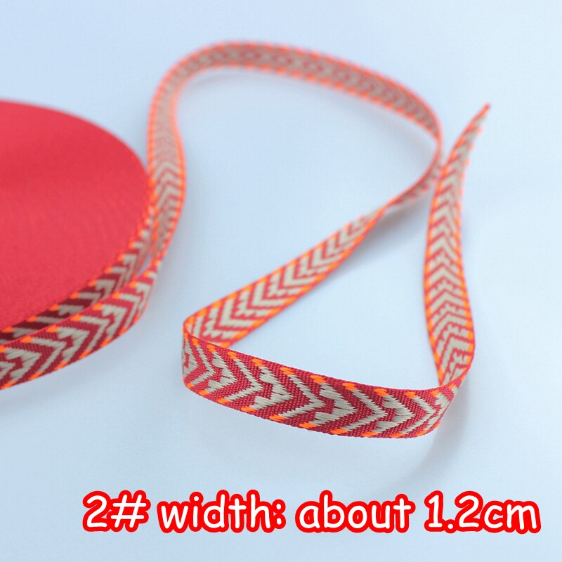 10yards/lot 10yards Ethnic Tape Jacquard Webbing Retro Customs Computer Embroidered Clothing Accessories polyester straps: 6