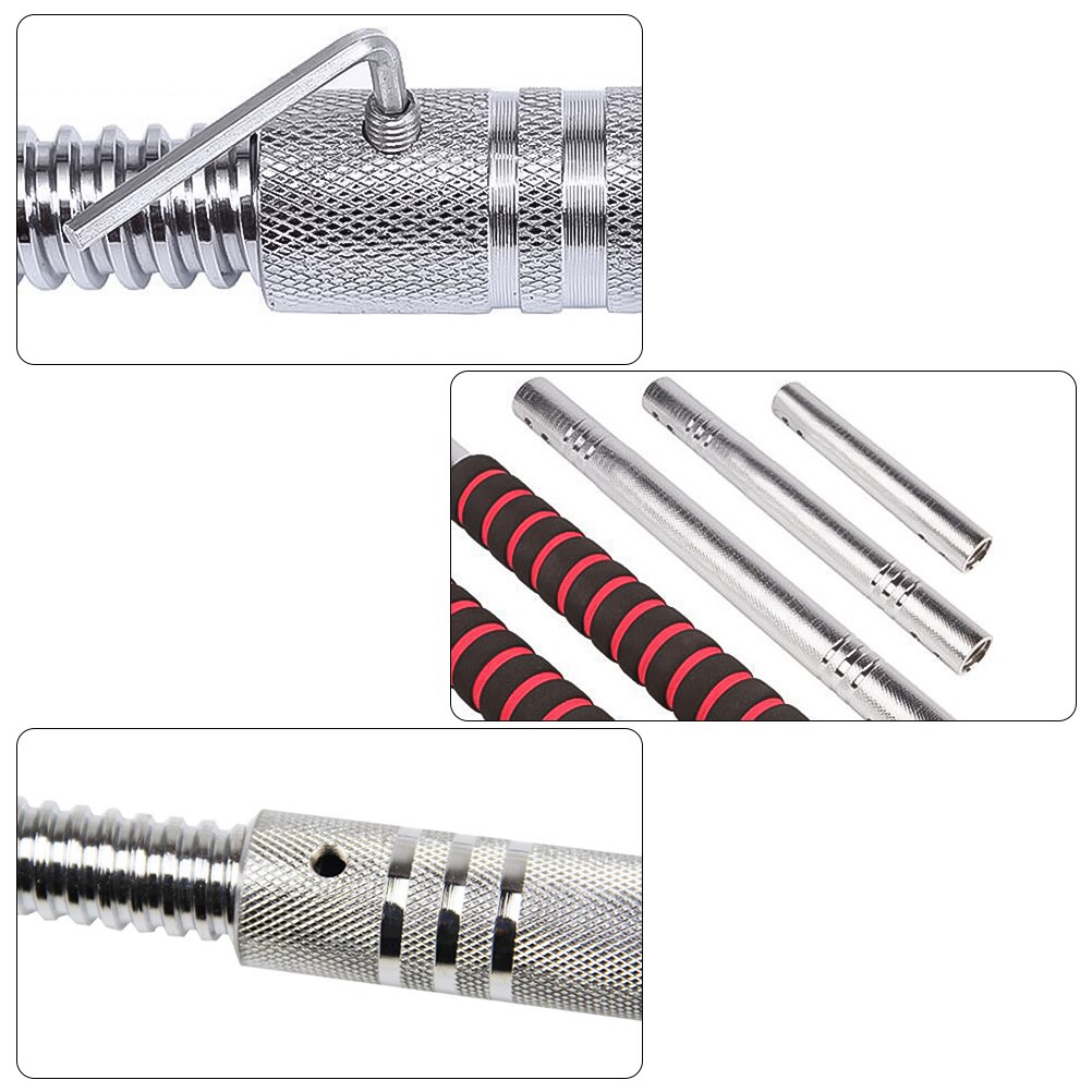 Dumbbell Connecting Rod Barbell Connector Bar Weightlifting Equipment Accessories (Silver 20cm)