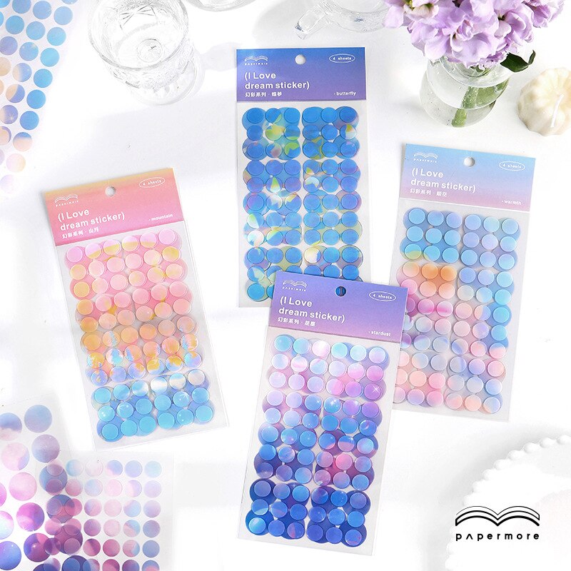 188 Pcs Ronde Kleur Codering Cirkel Dot Sticker Labels Verschillende Stijl Ronde Sticker Voor Planner Plakboek Diy Craft Decoratie