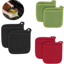 2 Stuks 3 In 1 Pot Houders Badstof Lus Katoenen Doek Handschoenen Pocket Kussen Mat Keuken Tool Koken