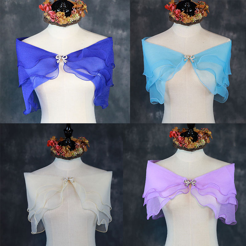 Schwarz Champagner verrotten Blau Kap Braut Bolero Lila Weiß Rosa Spitze Bolero Femme Mariage Frauen Hochzeit Zubehör Braut Kap