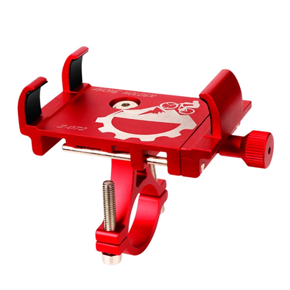 Brand G-81 Aluminum Bicycle Phone Holder for 3.5-6.2 Inch Smartphone Adjustable Support GPS Bike Phone Stand Mount Bracket: 072 Red