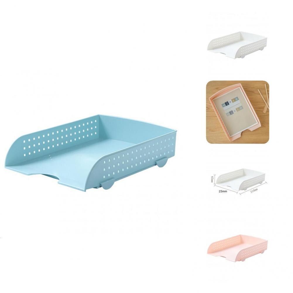 Large Capacity Premium A4 Paper File Organizer Plastic Rack Document Tray for Household