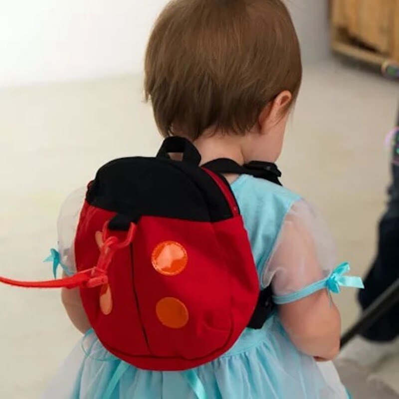 Supersød baby walking sikkerhedsrygsæk børn anti tabt rygsæk med snor nylon sød tegneserie