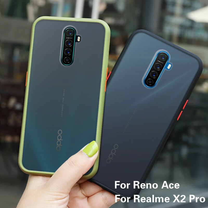 Matt Transluzente Fall für OPPO Realme X2 Pro XT Reno Ace Telefon Fall Silikon Rahmen Harte Rückseitige Abdeckung Stoßfest Fall