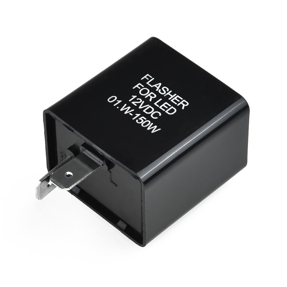 Blinking LED Flasher Relay 2-Pin Electronic Hyper PVC Plastic Black 12V