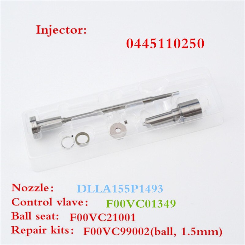 4-Cilinder Common Rail Ejector Reparatie Kits 0445110250, 0445110256, 0445110273, 0445110274, 0445110275, 0445110279, 0445110186: 0445110250