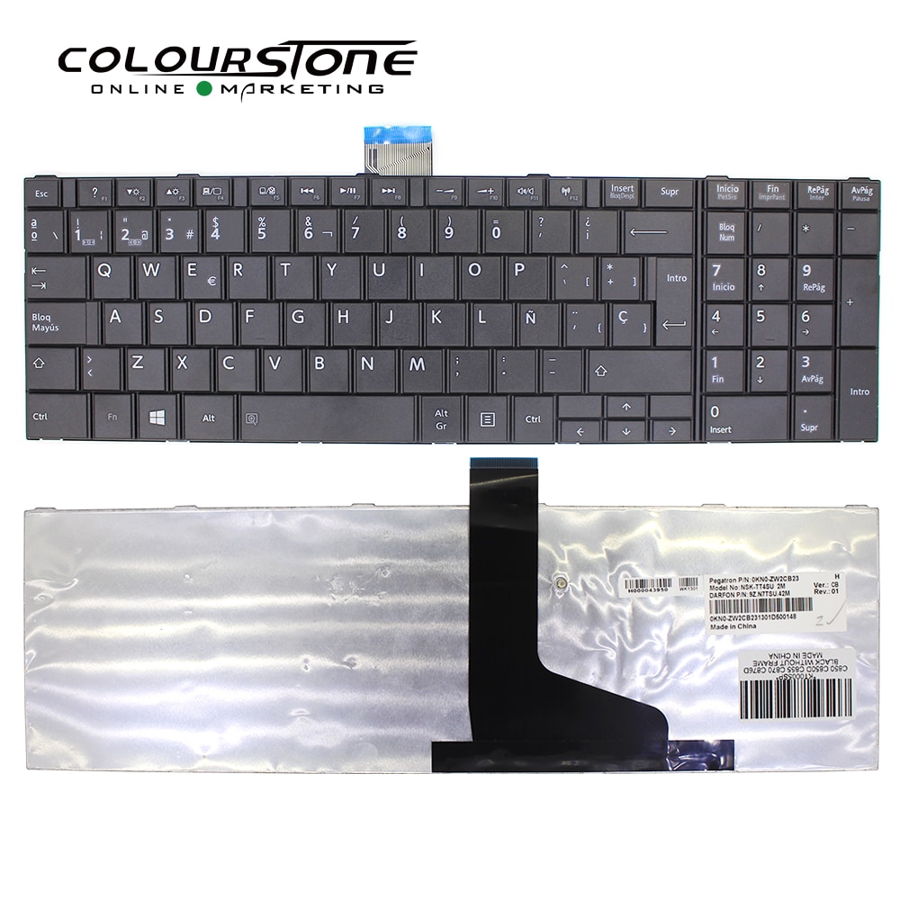 C850 Teclado Laptop Toetsenbord Voor Toshiba C850D C855 Serie Sp Zwart MP-11B96E0-528 Notebook Toetsenbord