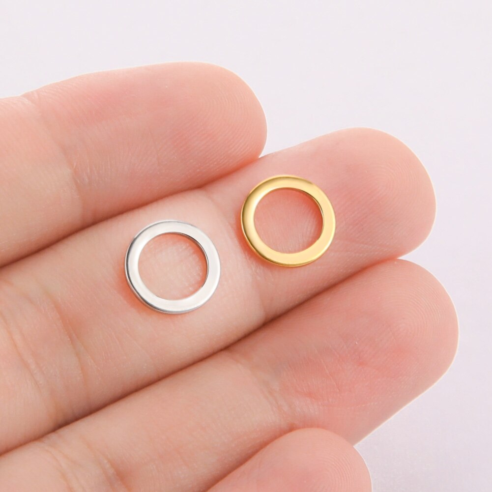 EUEAVAN-5 unids/lote de abalorios de acero inoxidable para la fabricación de joyas, colgante cuadrado triangular geométrico para pulseras, pendientes, accesorios: YELLOW / Color dorado
