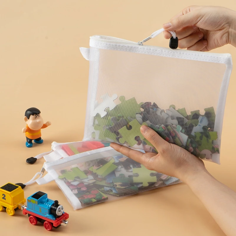 3/5/10pz Borsa per documenti con cerniera in rete Cartella con cerniera impermeabile a prova di umidità Borsa per giocattoli Strumenti di archiviazione Borsa per organizzazione cosmetica