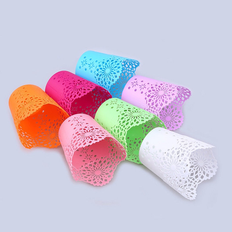 Pot de fleurs en dentelle | Ajouré support de rangement de bureau pour stylos brosses de maquillage, Vase de fleurs