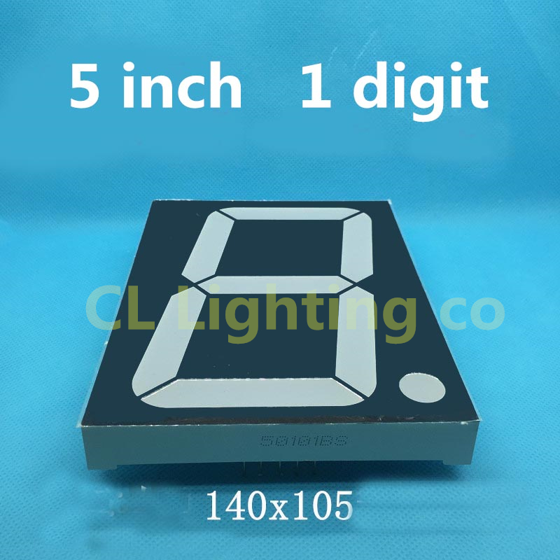 Ultra bright 5 inch LED Display 140*105*15.9mm Commom anode 5" 5in RED 7 Segment display 1 Bit Digital Tube