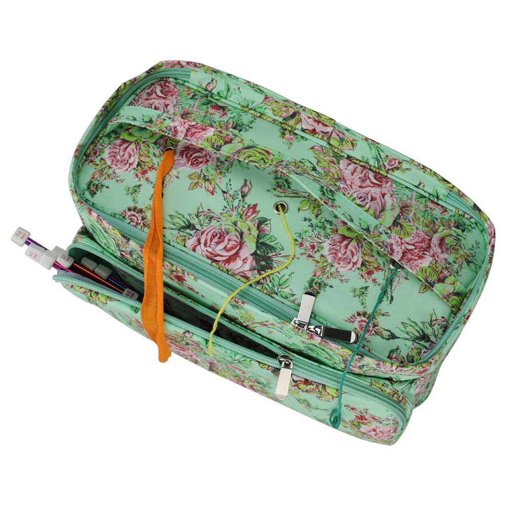 JOZEA Häkel Tasche Garn Aufbewahrung - Garn Organizer Mit Tragegriff