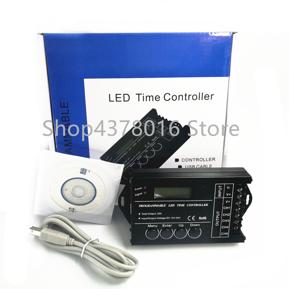 Controlador de tira de luz led programable por tiempo, 5 canales de salida, TC420, TC421, muy utilizado en acuarios, peceras y cultivos de plantas