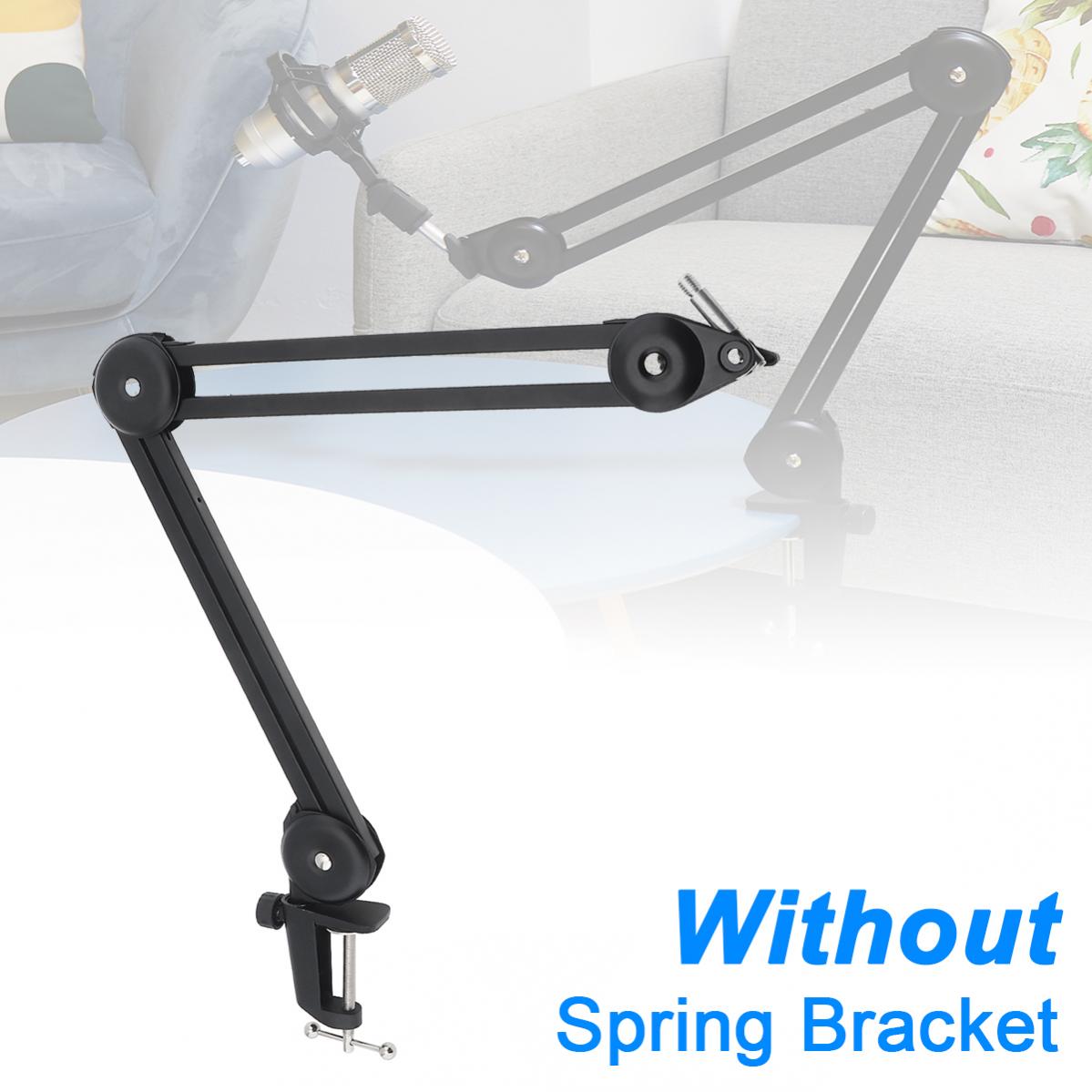 Microphone Boom Arm Stand Heavy Duty Cantilever Bracket Tripod Adjustable Suspension Scissor Spring Built-in Mic Stand for Live
