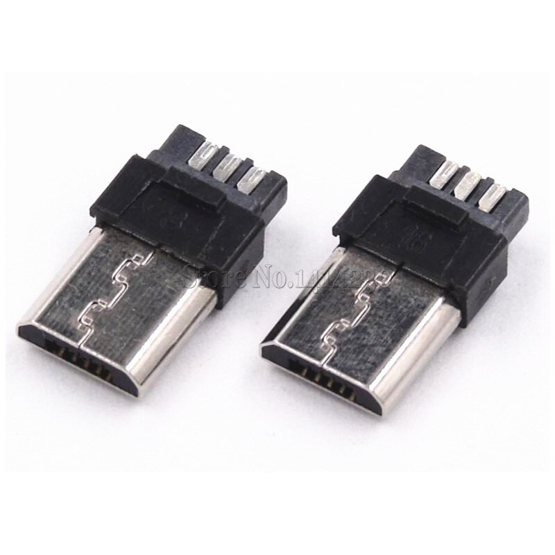 10 stk mini usb micro 5- -pin hanstik jackstik stik smd overflademontering