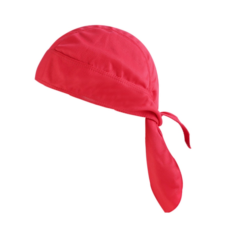 Pañuelo para Ciclismo de secado rápido, pañuelo para la cabeza, para hombre, para correr, para el verano, pañuelo para la cabeza, gorro pirata, gorro, diadema: Rojo