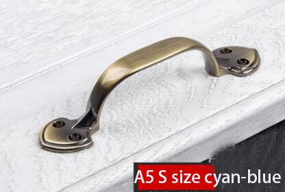 Drawer Door Handle Cupboard Pulls Kitchen Cabinet Wardrobe Handle Furniture Parts Hardware Accessories: A5 S size cyan-blue