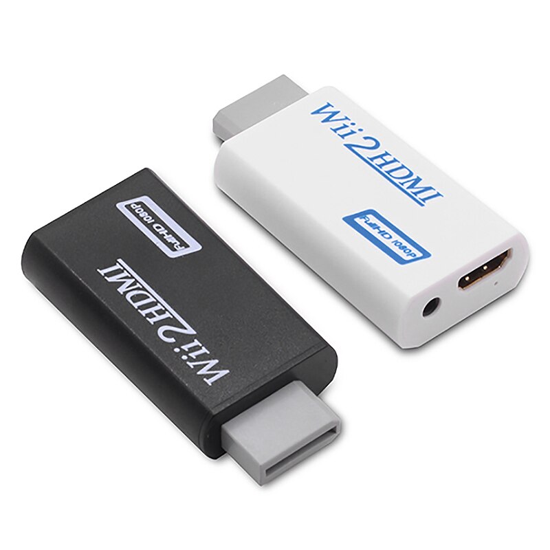 for WII to HDMI Converter, 1080P HD Output Connection Adapter, 3.5mm Jack o Output Converter(Black)