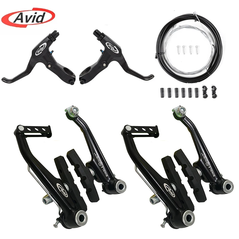 AVID Fahrrad V Bremse Set FR5 Aluminium Legierung Fahrrad Bremshebel Vorne Hinten V-Bremssättel Straße Mountainbike Bremse teile Für SRAM: Lila