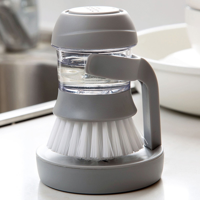Huishoudelijke Keuken Wassen Gebruiksvoorwerpen Pot Afwasborstel met Liquid Wassen Zeepdispenser Pot Borstel Schotel Borstel