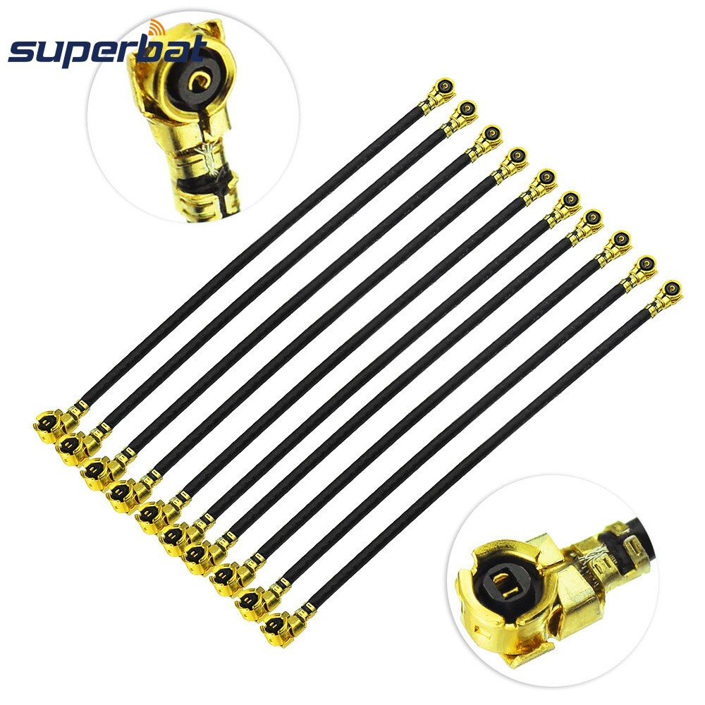 Superbat U.FL generación hembra Jack RA a U.FL cuatro generaciones hembra RA 1,13 MM 5cm MONTAJE DE Cable coaxial RF