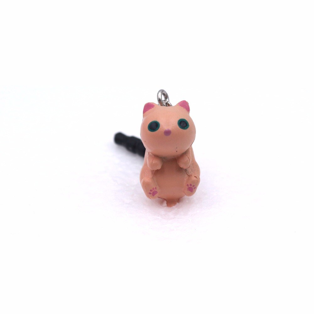 Leuke Kat Opknoping 3.5mm Anti Dust Earphone Jack Plug Stopper Cap Voor IPhone Xiaomi Samsung