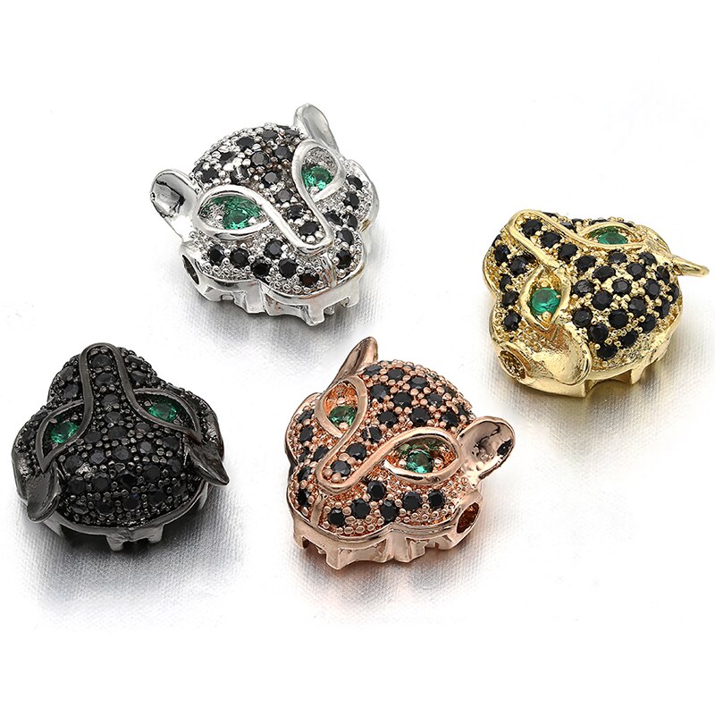 11*11mm migliore Qualità in Ottone cubo Zirconia Leopardo Perline per Gioielli FAI DA TE Che Fanno, Foro: 1.5 millimetri, VZ168, VZ230