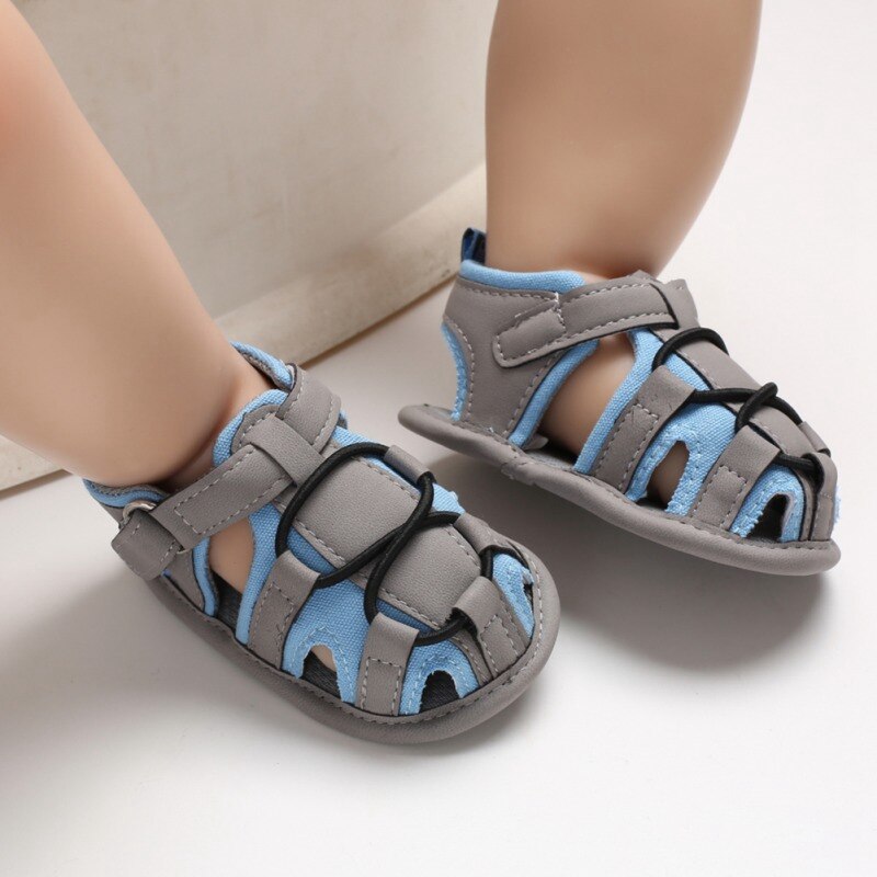 3 Color Summer Baby Boys Breathable Anti-Slip Mixed Color Shoes Casual Sandals Toddler Soft Soled For 0-18M Boys