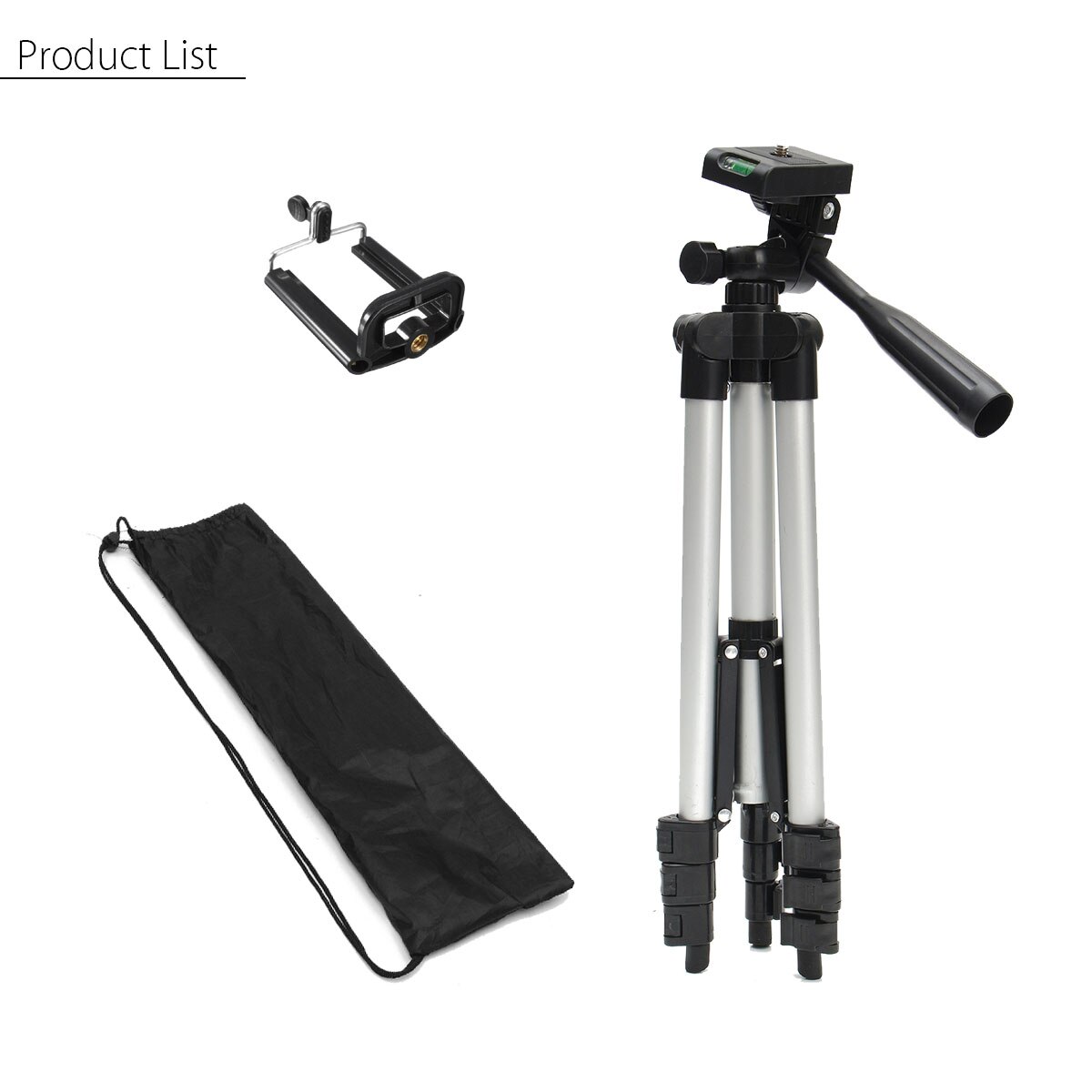 Extendable 36-100cm Universal Adjustable Tripod Stand Mount Holder Clip Camera Phone Holder Bracket For Cell Phone Camera: NO Remote Control