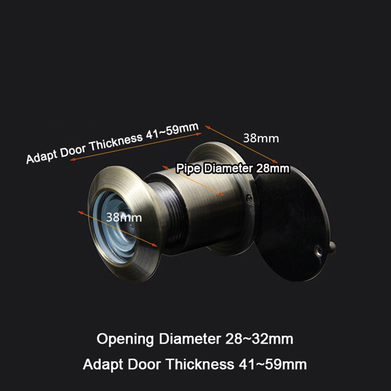Luxe Messing 260 Graden Groothoek Kijkgaatje Deur Kijker Deur Spyphole Viewer Security Anti-Diefstal Kijkgaatje
