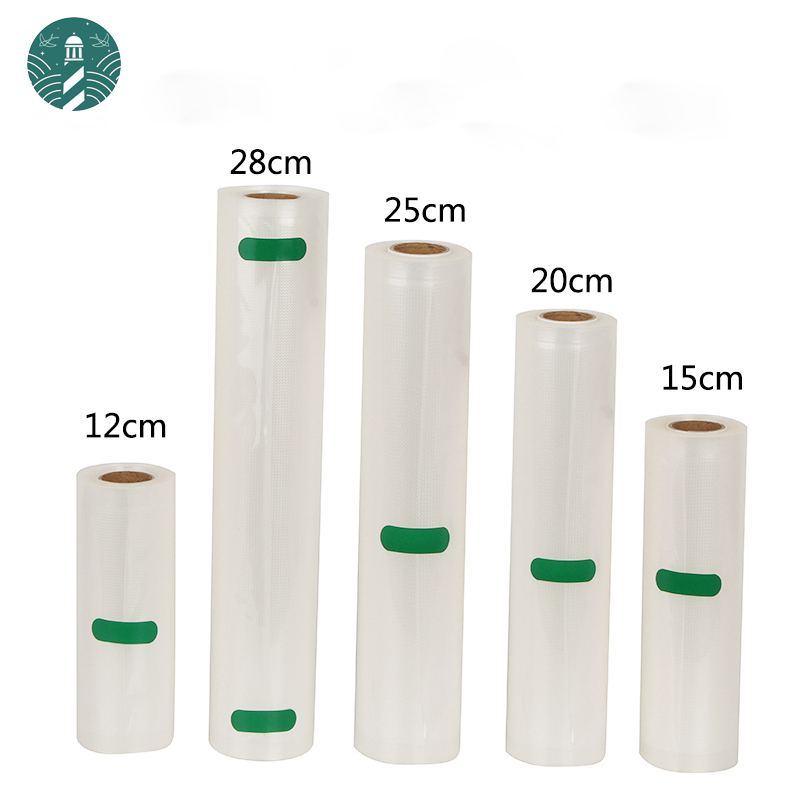 Elintarvikkeiden tiivistepussit rullat elintarvikefoliolle bpa-vapaa pussi elintarviketyhjiötä varten keittiön tyhjiöpussit ruokaa varten 12+15+20+25+28cm*500cm: 1 erä