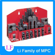 58Pcs Clamping Tools Kit M12 Milling Drilling Machine Studs Clamps 14mm S45C Solid Steel Slot Step Block Set