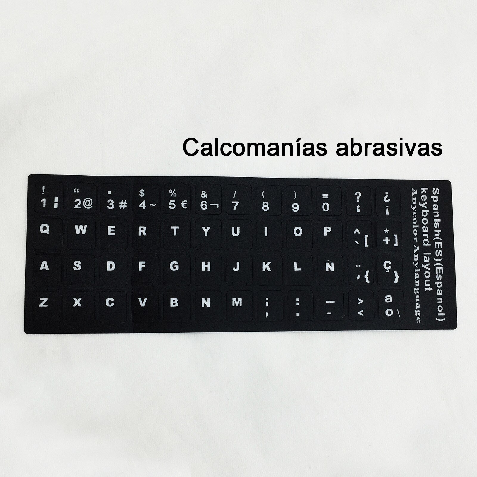 12 Language Notebook Keyboard Stickers 3pcs Black Matte Texture Language Stickers Tpu Dust-proof Protective Film Keyboard Parts: 3PC Spanish