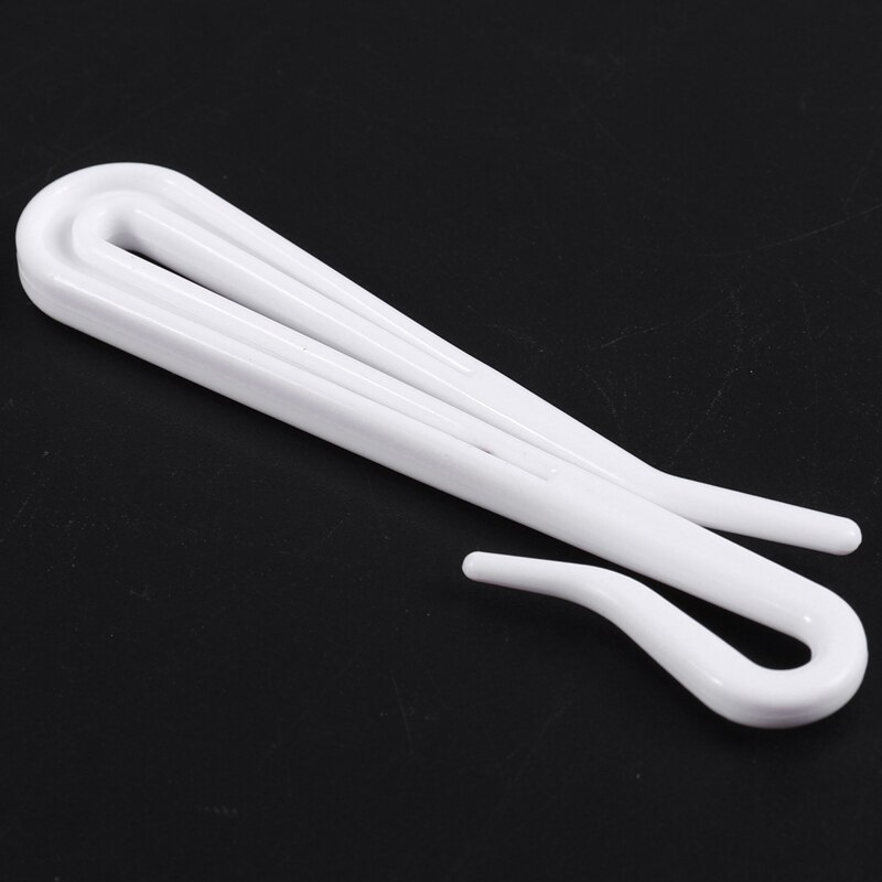 Plastic Window Curtain Hooks 16 Pcs White