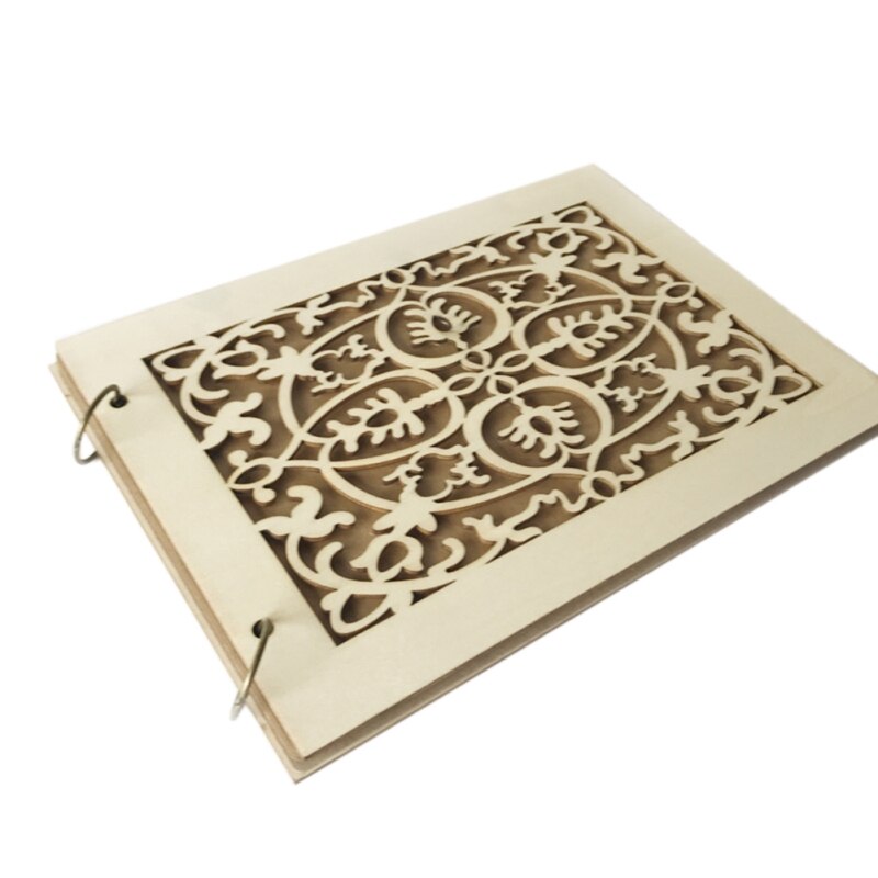 10 Pages Wooden Wedding Signature Book Portable Photo Book Wedding Guest Books Wedding Decoration Accessories