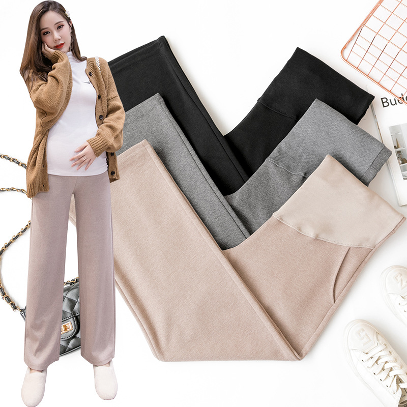 Pantalon De Grossesse Confortable - Taille Haute, Tissu Doux - Pour Maison, Yoga, Sport - Avec Poches