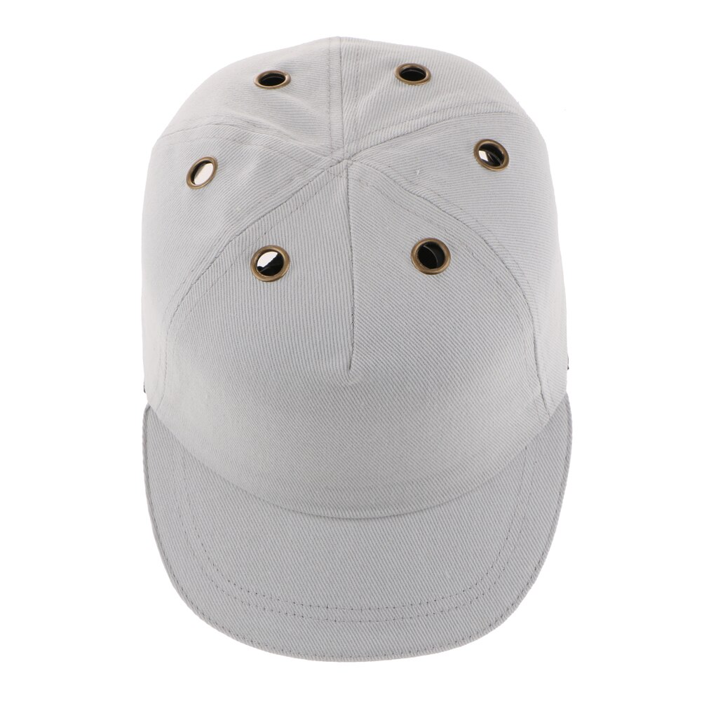 Lightweight Work Safety Bump Cap Hard Hat Adjustable Work Site Workplace Hat: light gray