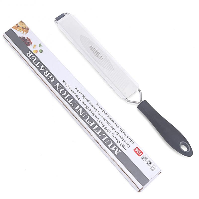 Cortador de queso de acero inoxidable alargado, rallador de verduras multifunción, ralladores de queso de Chocolate antideslizantes con cubierta protectora
