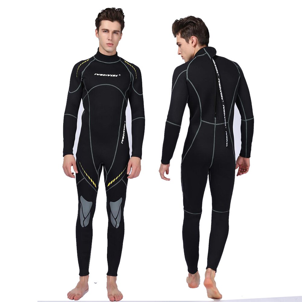 Men's 3mm Neoprene Wetsuit - Full Suit for Scuba Diving, Swimming, Surfing, Kayaking - Thermal Winter Warm Gear: M
