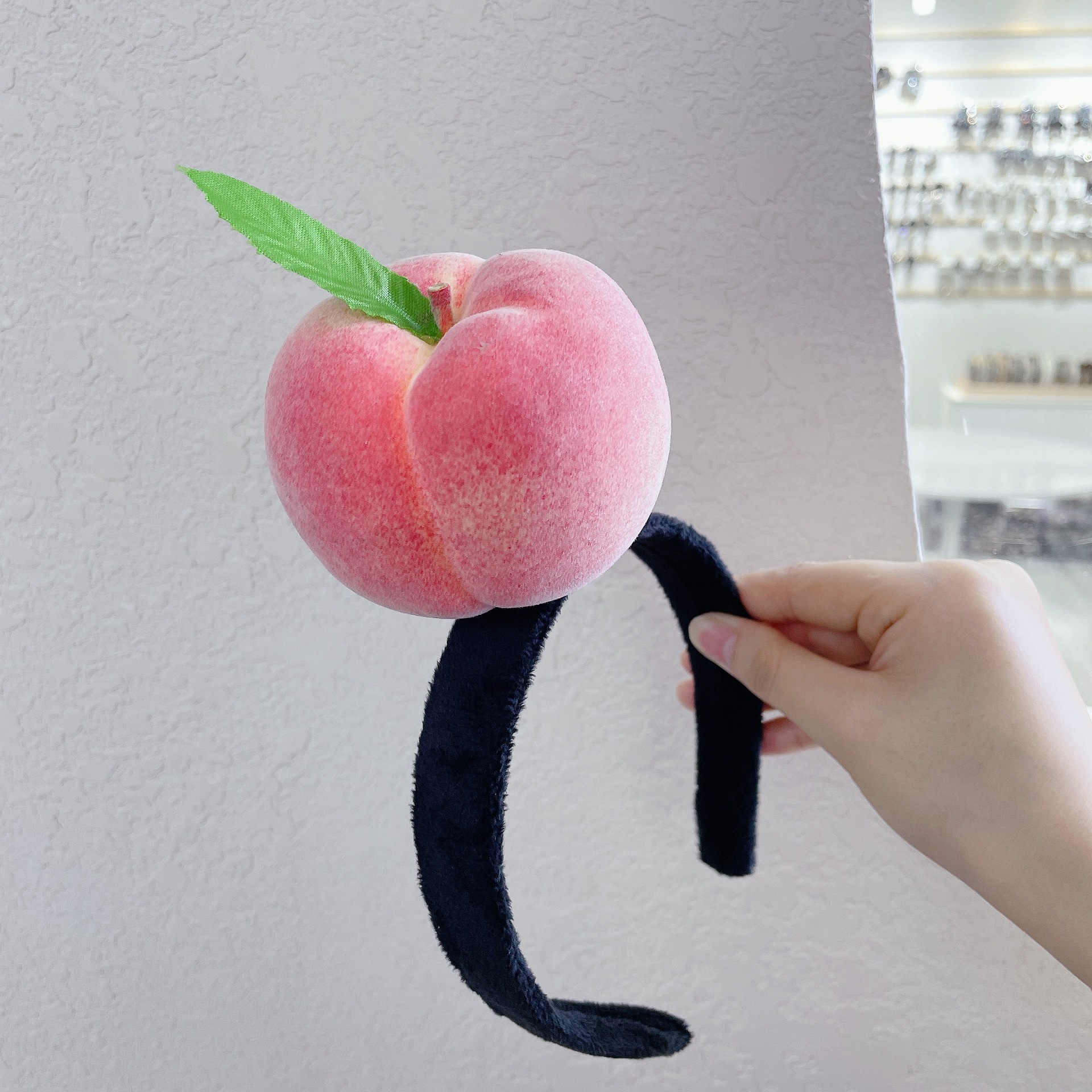 Divertido aro para el pelo tipo sándwich, diademas para frutas y verduras, diadema para de Cosplay para mujeres y niñas, tocado de felpa, accesorios para el cabello: Plata