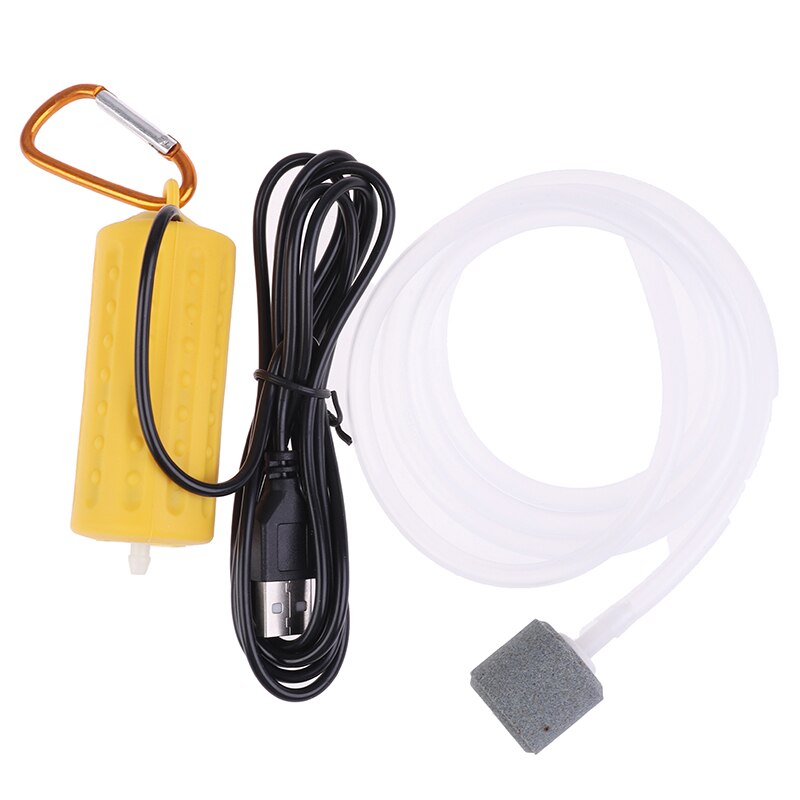 USB Mini Aquarium Filter Oxygen Air Pump For Fishing Tank Aquarium Tank Parts: Geel