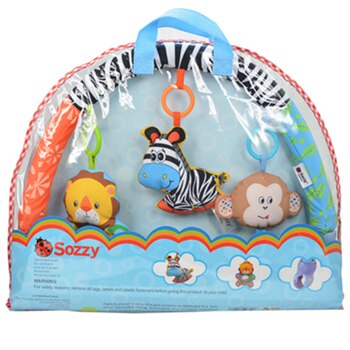 1 stücke Baby Hängen Baby Zebra Blau Elefant Und rosa Häschen Musik Spielzeug Bett & Kinderwagen Spielzeug Babyrassel: Zebra mit Kasten