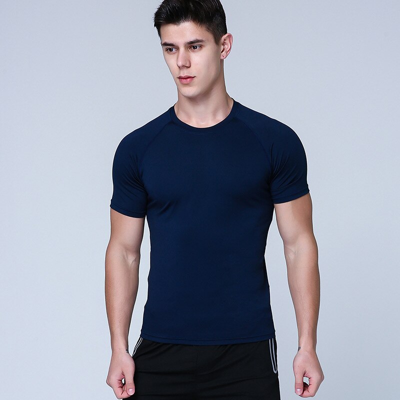 Men cotton T-shirt Jogger Sporting Skinny Tee Shirt Male Gyms Fitness Bodybuilding Workout Black Tops Clothing