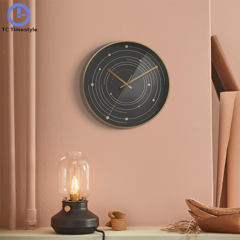 Modern Wall Clock Minimalist Large Silent Quartz Hanging Needle Clock Kitchen Living Room Home Decor Clock