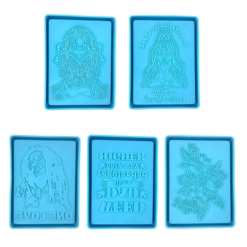 Rolling Tray Epoxy Resin Mold Jewelry Storage Holder Silicone Mould DIY Crafts Serving Plate Decorations Casting Tool