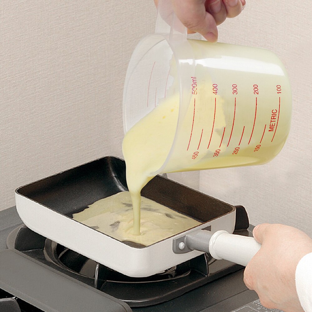 Clear Plastic Measuring Jug Cup Grip Cooking Barking Kitchen Lab 250/500ml Container Graduated Jug Accurate Durable